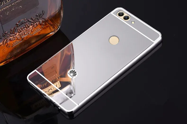 huawei snorkeling case Fashion Luxury Rose Gold Mirror Cases For Huawei Enjoy 7S Alumimum Metal Frame shell Back Cover for Enjoy 7S waterproof case for huawei