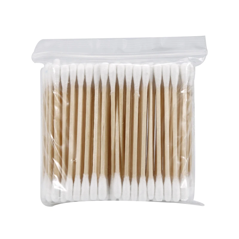 ELECOOL Wooden Cotton Swabs Cosmetic Cotton Buds Ear Head Health Makeup