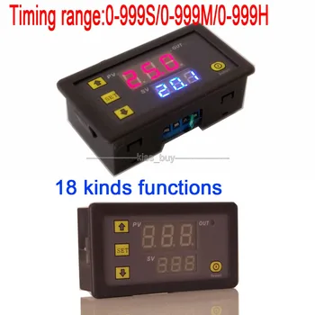 

dc 24v Cycle Timer Delay Time Switch Digital Dual display Relay Module 0-999 hr/min/sec