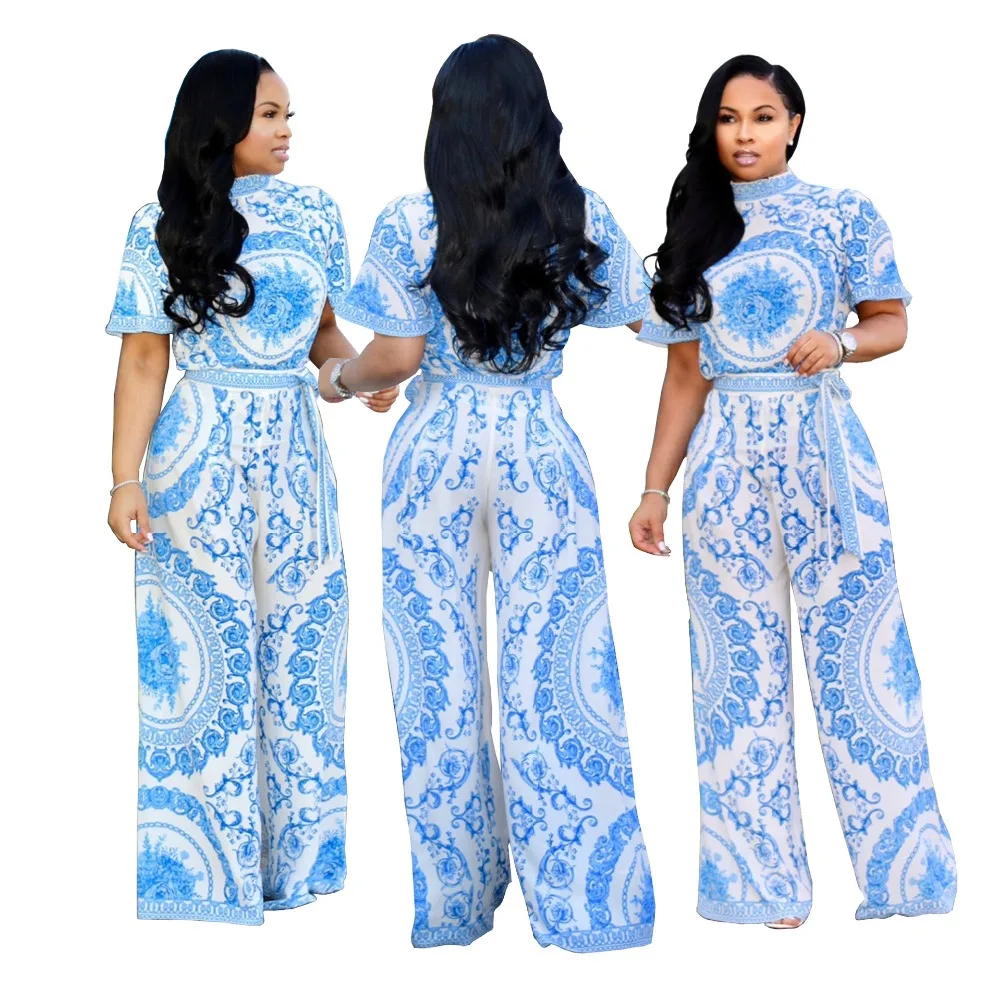 

New style African Women clothing Dashiki fashion Print elastic cloth jumpsuits size S M L XL 2XL SMR421