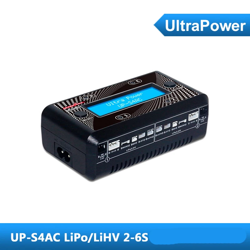 

1PC UltraPower UP-S4AC Charger AC/DC 1-2S LiPo/LiHV 2-6S Battery 4 Channels Charging Units Replenisher for RC FPV Racing