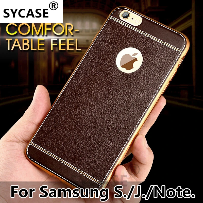 Sycase Роскошный кожаный чехол для телефона samsung S6 S7edge S8 S9 плюс note3 4 5 8 J57 prime