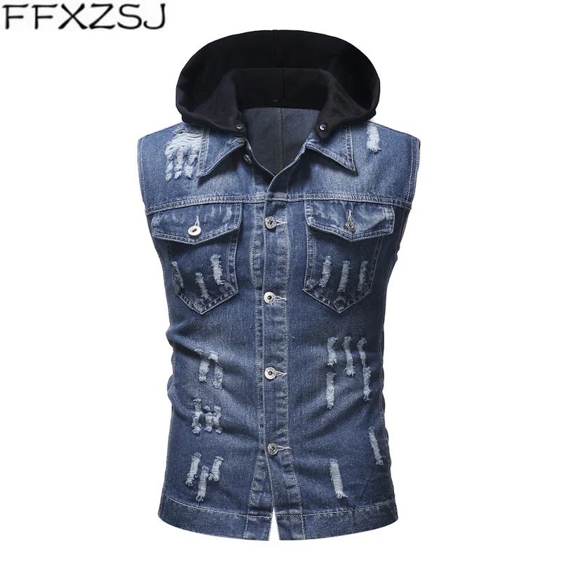 FFXZSJ бренд 2019 мужская одежда jaqueta masculina осень зима рубашка ВИНТАЖНАЯ ДЖИНСОВАЯ