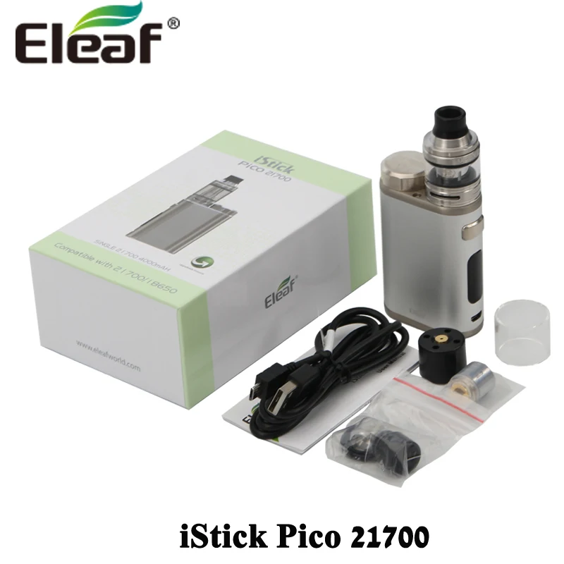 Original Eleaf iStick Pico 21700 ELLO Kit Vape 100W istick Box MOD 2ML/4ML Ello Tank HW1-C HW2 Coil E-Cigarette Vaporizer | Электроника