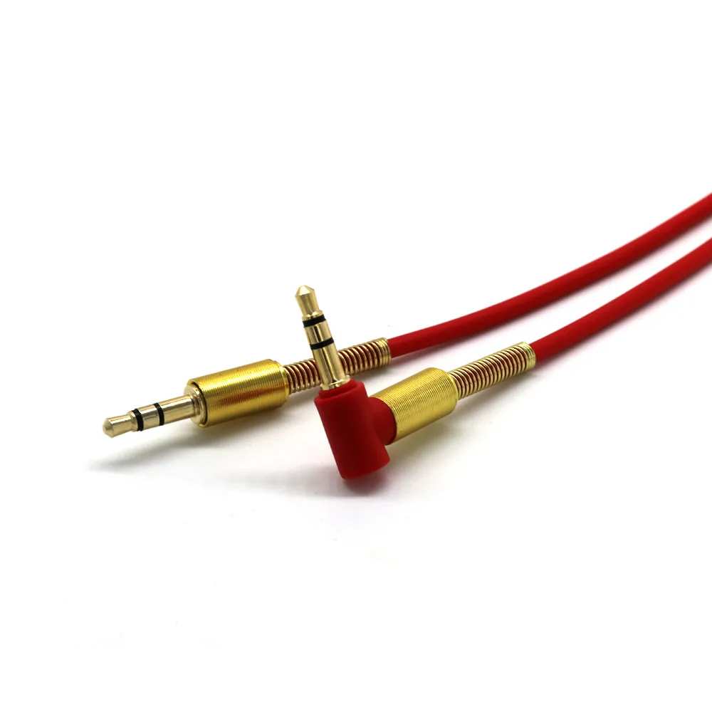 3.5mm Jack Elbow Male to Male Stereo Headphone Car Aux Audio Extension Cable (2)