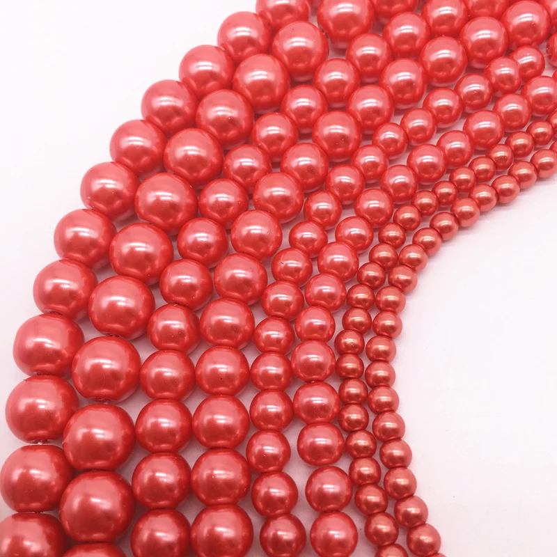 

Wholesale 4/6/8/10mm Round Ball Loose Glass Pearl Spacer Charm Beads DIY Jewelry Making #06