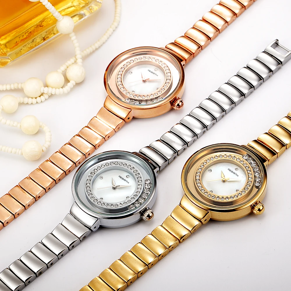 REBIRTH Elegant Luxury Ladies Women's Watches Casual Quartz Watch