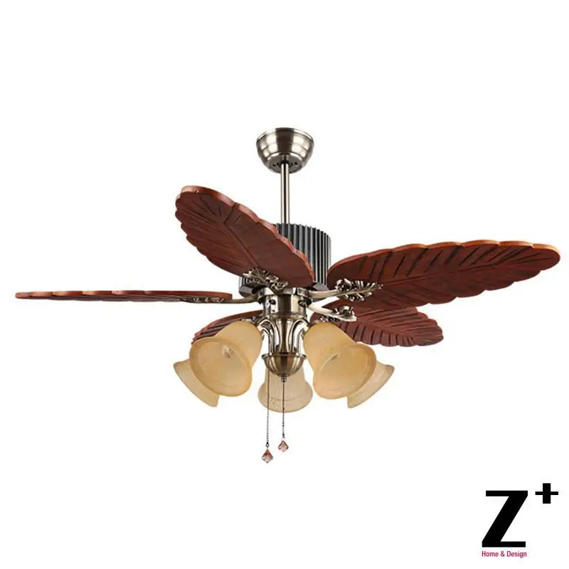 Southeast Asia Country Style Led lights Ceiling wood leaf ...
