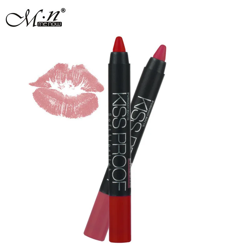 Brand MENOW kissproof matte waterproof long lasting 19 colors lipstick pen makeup soft lip stick lips makeup design for you Brand MENOW kissproof matte waterproof long lasting 19 colors lipstick pen makeup soft lip stick lips makeup design for you