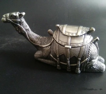 

Exquisite Decorate Old Handwork Miao Silver Relievo Camel Pattern Jewel Box