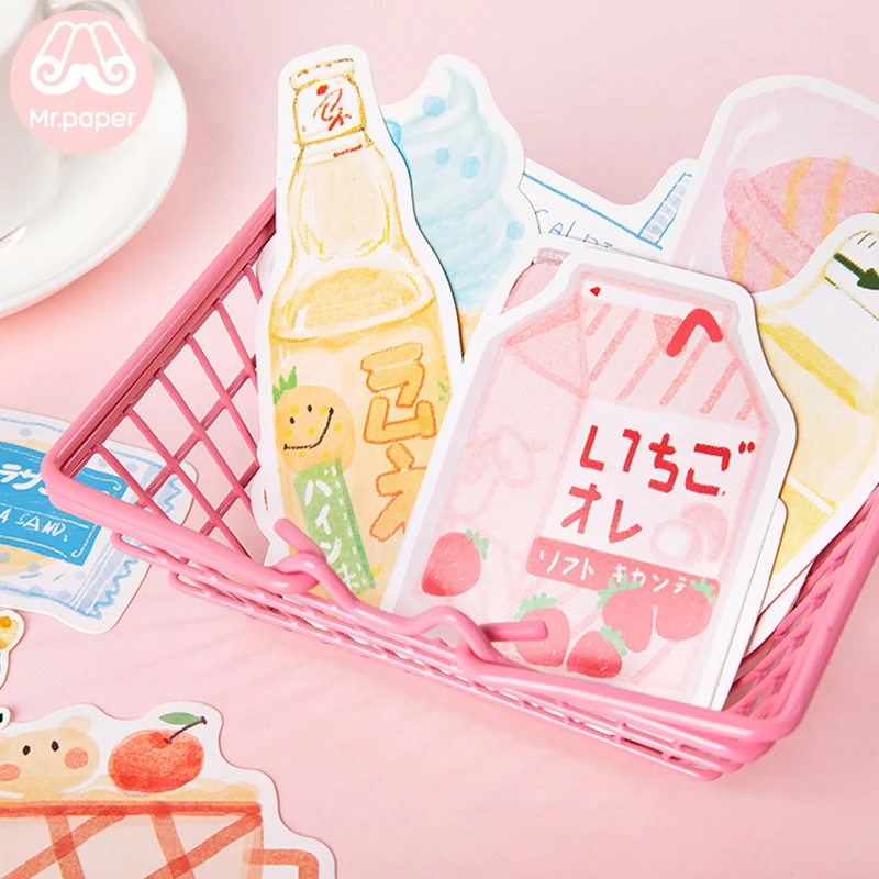 Mr. paper 30 шт./кор. в японском стиле нерегулярная открытка Kawaii Молочный Сок закуски s