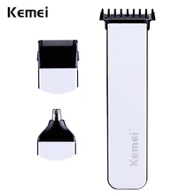 3 em 1 Professional Homens Barbeador Elétrico Navalha de Barbear Barba Cabelo AC 220-240 V Aparador de Pêlos Grooming Clipper Trimmer Com Carregador DA UE FE #8