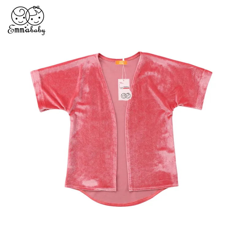 Kids Baby Girls Velvet Coat 2018 New Arrrival Girl Pink Coats Cute Kid