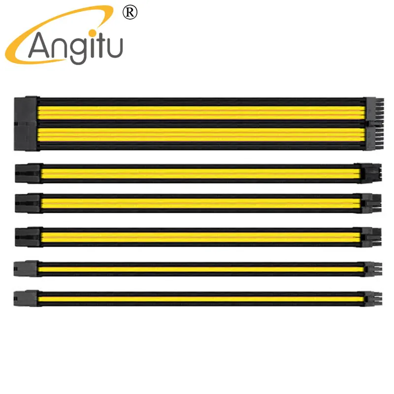 60 см UL 1007 18AWG материнская плата многоцветный рукав удлинитель питания набор