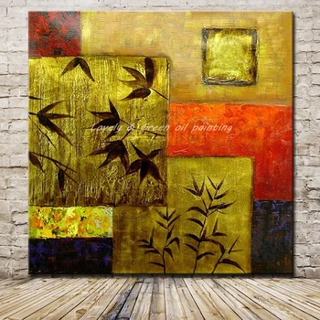 

Arthyx Hand Painted Modern Abstract Oil Painting On Canvas Wall Art Picture For Living Room Wall Decoration No Frame Unique Gift