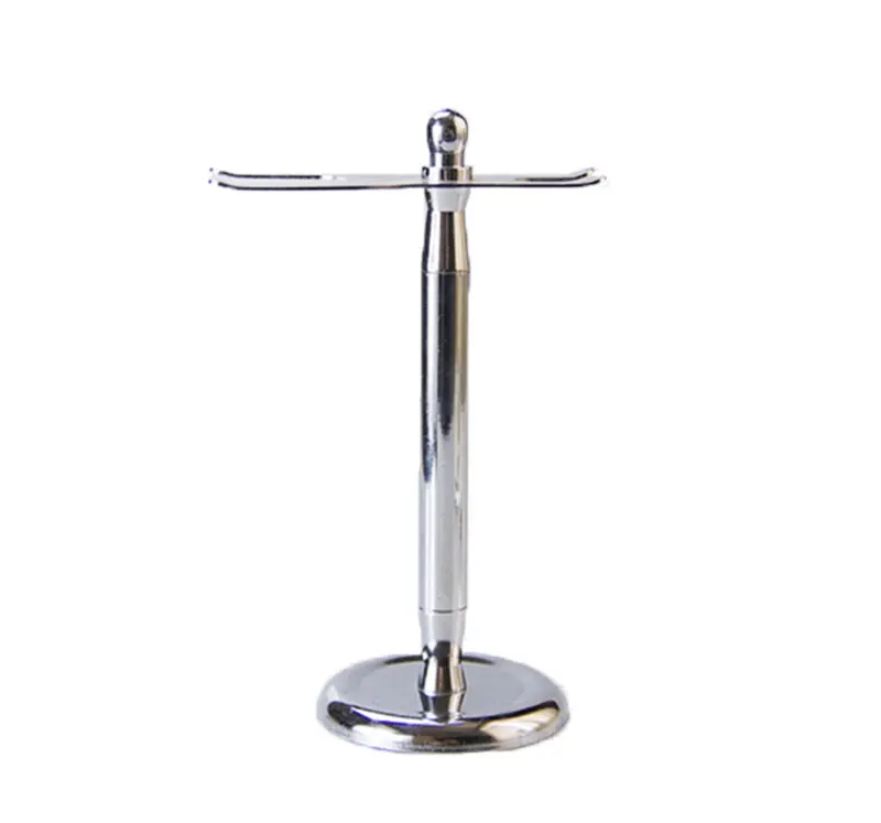 1Pcs Stainless Steel Chrome Metal Shaving Brush Razor Stand for Holder