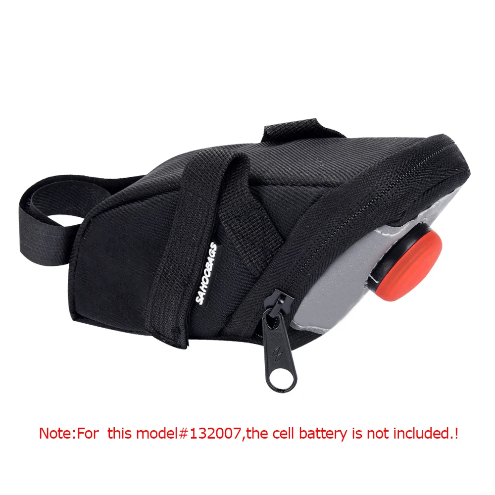Cheap Handlebar Bag Cycling Bike Saddle Bag Seat Bag Wedge Pack  Bicycle Strap-On Rear Back Tail Wight Light 5
