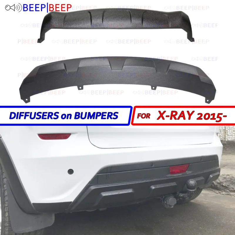 

Diffuser and pad on bumper for Lada X-Ray 2015- pads on the bumpers ABS plastic sports styles aerodynamic wing car styling
