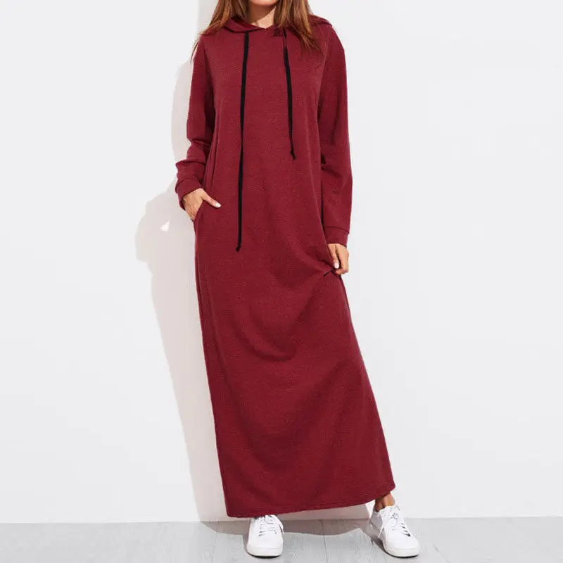 

Spring Sexy Complex Autumn Women Sweatshirt Hoodies Women Solid Hooded Dress Tops Fashion Casual Long Sweatshirt Hoodie Pullover