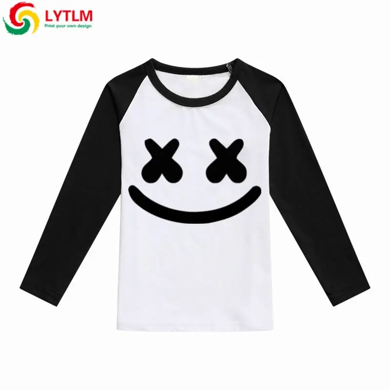 

LYTLM Baby Boy Long Sleeve Tshirt 2018 Fall Tops for Kids Marshmello Best DJ Tee Shirt Boys Clothing Boy T Shirts for Children