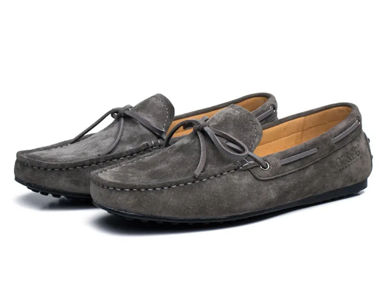Летняя Роскошная обувь из натуральной кожи в британском стиле; Высококачественная обувь из нубука; мужские мокасины; Модные Замшевые слипоны для вождения