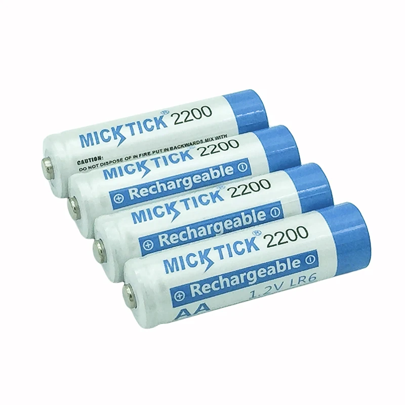 В 2 шт. 1 в AA 5 # 2A MICKTICK 2200 мАч Ni MH батарея battiries Перезаряжаемые аккумуляторы низкая