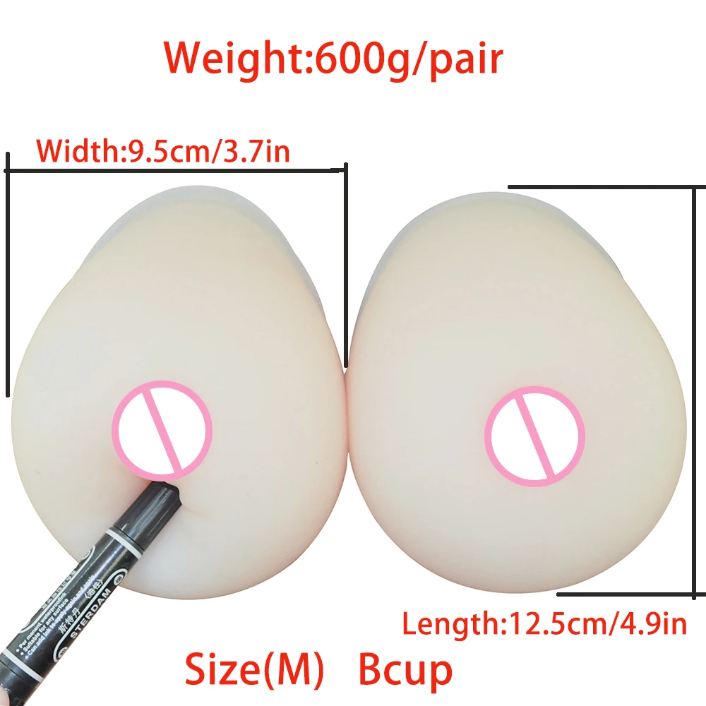 

IVITA 600g Silicone False Fake Boobs Silicone Breast Forms For Transvestite Crossdresser Cosplay Mastectomy Shemale Hot Breast