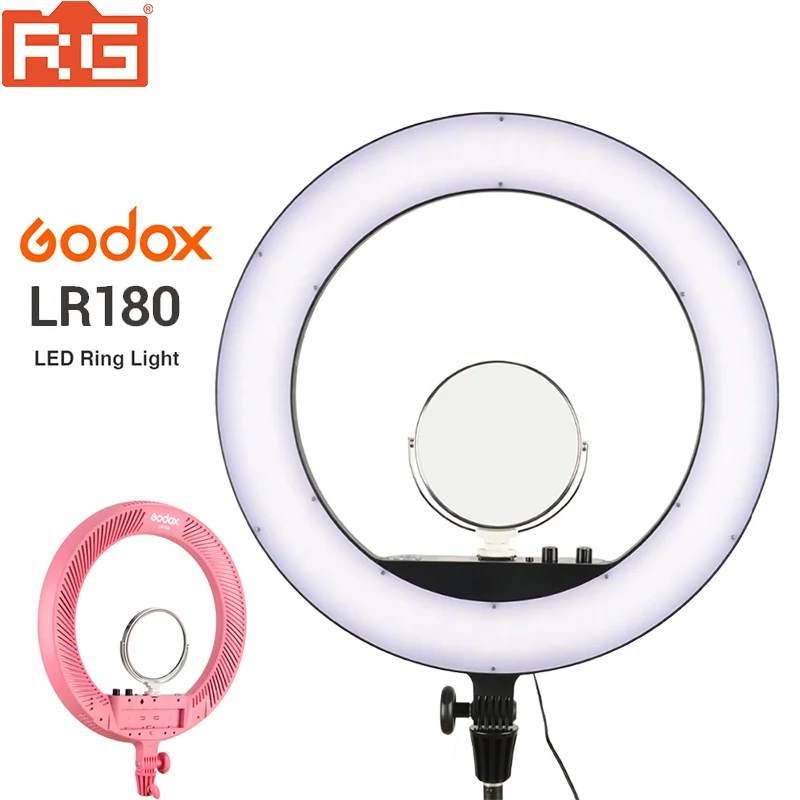 

Godox LR180 Led Ring Light Photographic Lighting Photo Studio Selfie Stick Ring Fill Lightting Ringlight Photography+ AC Adapter