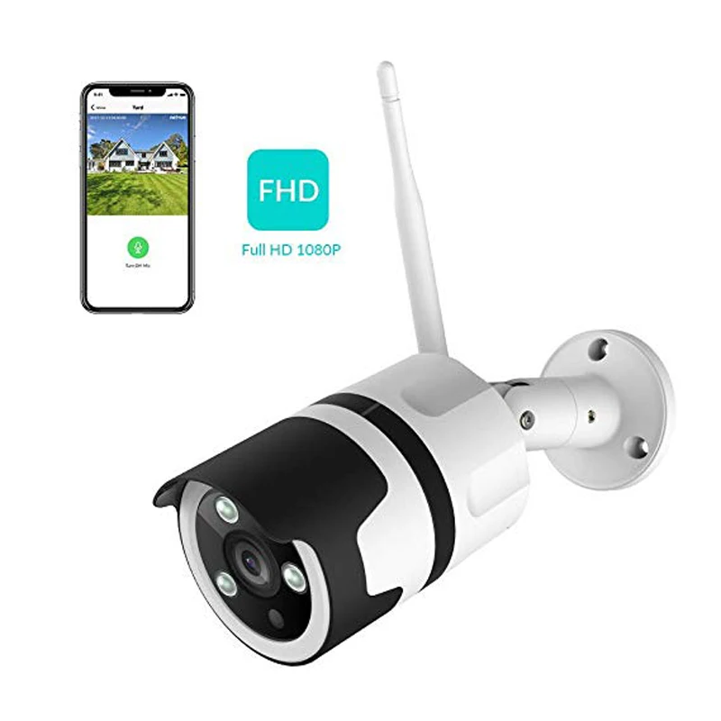 

wdskivi 1080P Waterproof Outdoor IP Camera Wifi Security Camera Bullet CCTV Surveillance Listen and Talk Smart Alarm ycc365plus