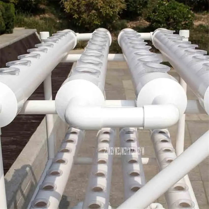 108 Holes Soilless Hydroponic Grow Kit Water Culture Pipe Set Garden Balcony Vegetable Cultivation Growing Planting System NFT 108 Holes Soilless Hydroponic Grow Kit Water Culture Pipe Set Garden Balcony Vegetable Cultivation Growing Planting System NFT