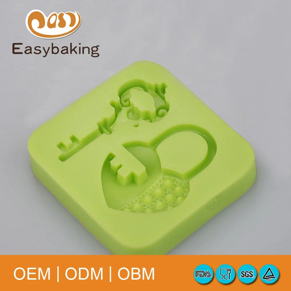 Restoring ancient ways Style Key and lock Silicone Mold cake decorating tools Polymer Clay Tools And Molds | Дом и сад