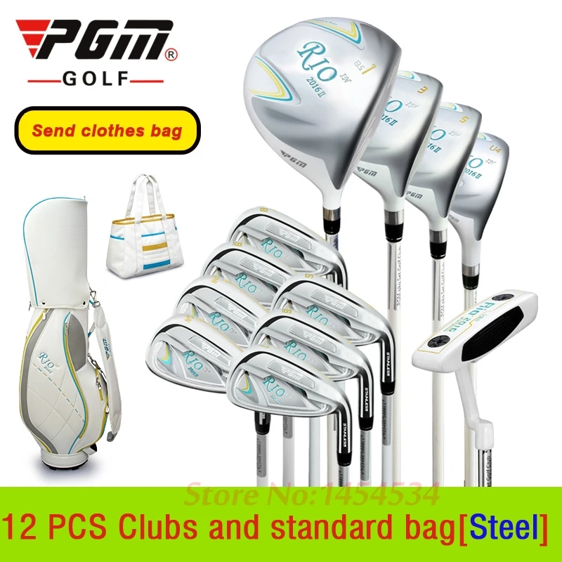 #Special Offers Send Clothes Bag! Lady Golf Complete 12PCS Club and Standard Bag PGM Genuine Lady Junior Scholars Exercise Rod Complete Clubs