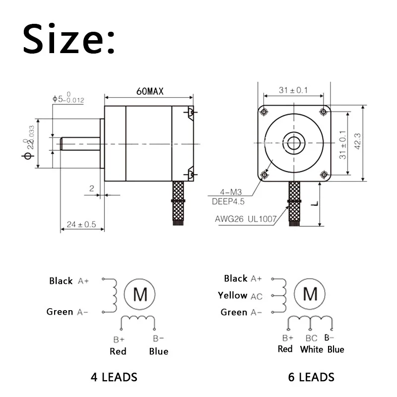 Motor Nema 17 de alto torque para