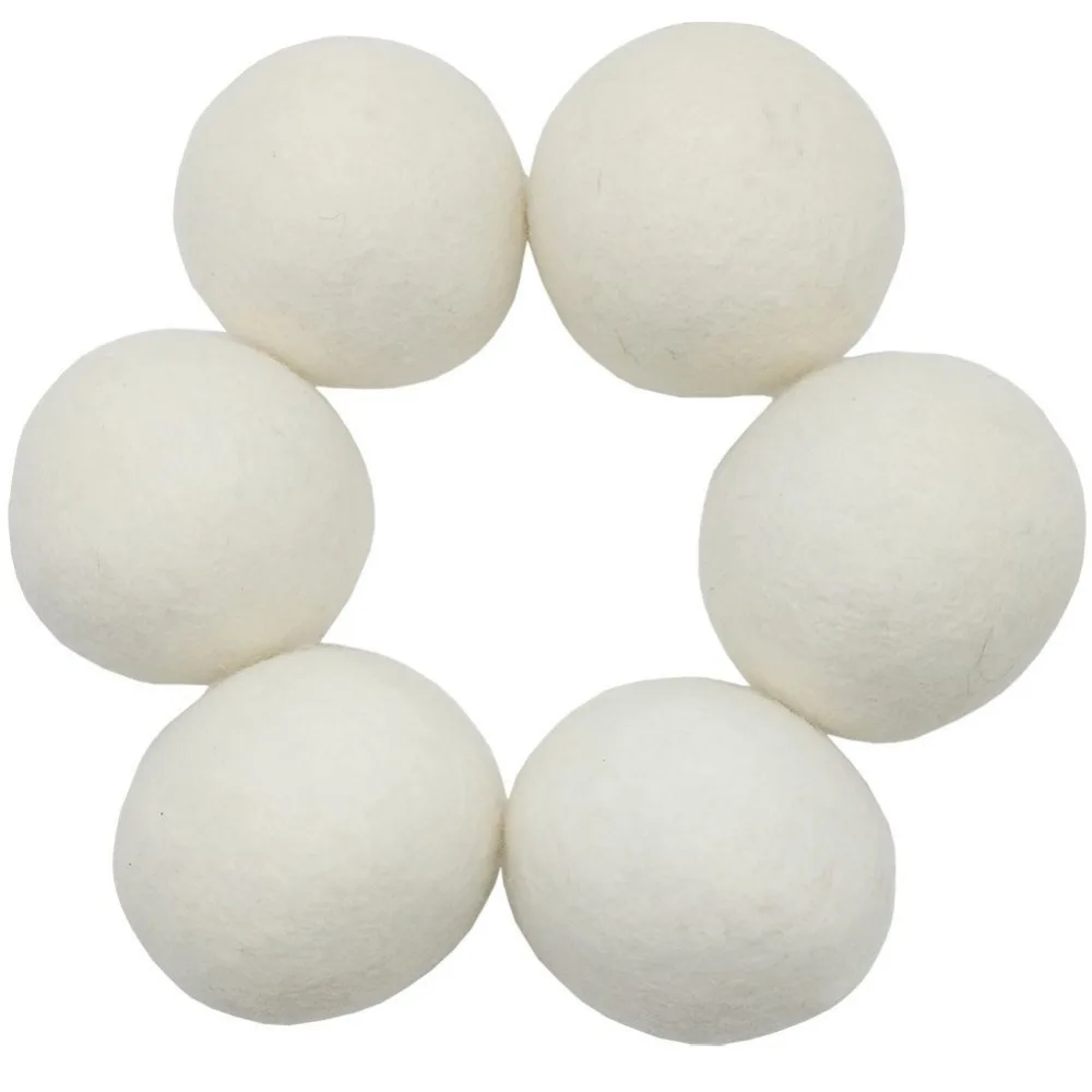 wool dry ball saves clothes drying time. (6) XL size-in Laundry Balls ...