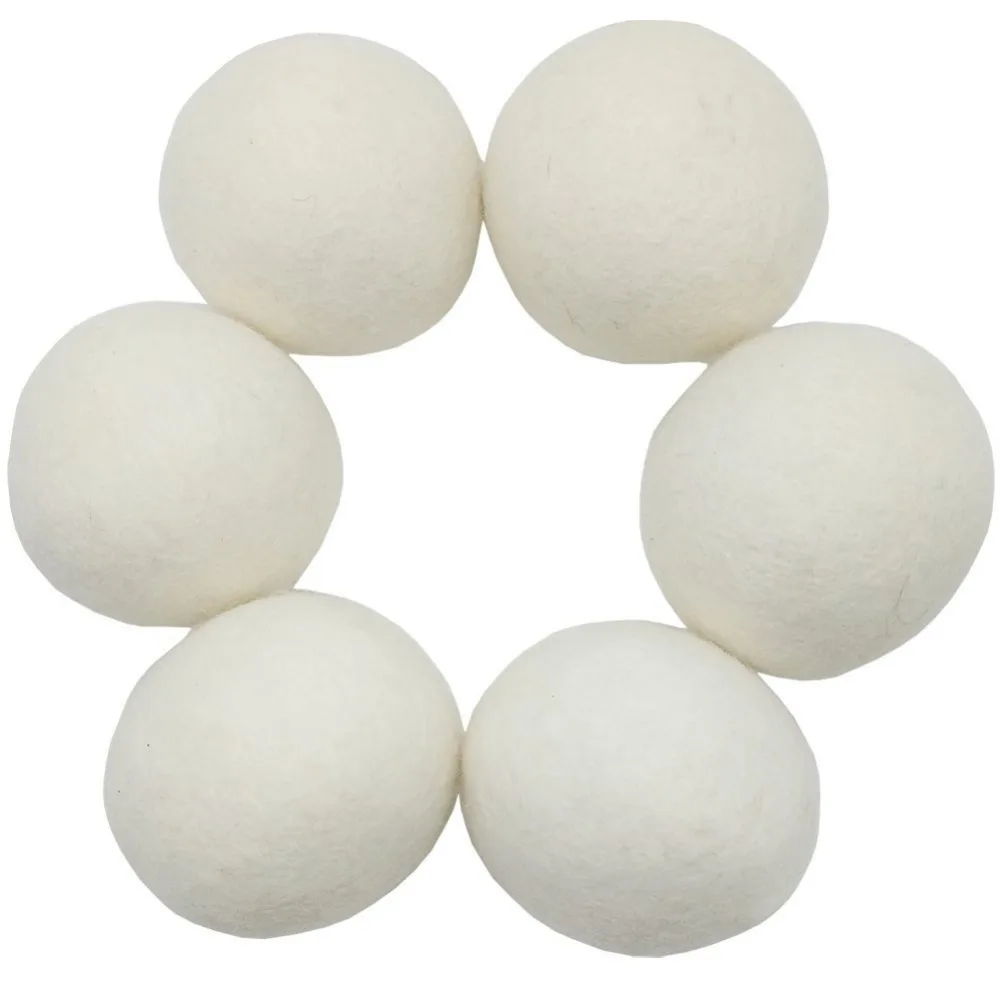 wool dry ball saves clothes drying time. (6) XL sizein Laundry Balls