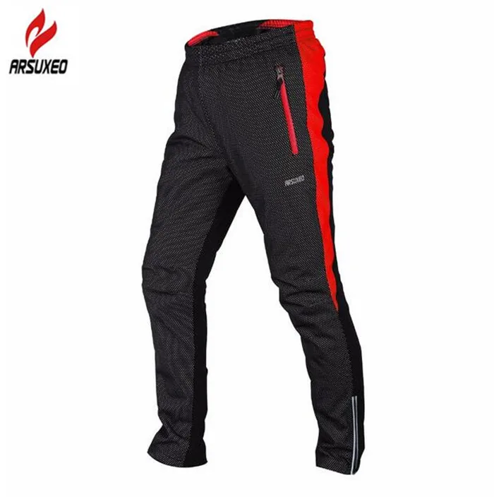 ARSUXEO Winter Cycling Pants Warm Up Thermal Fleece MTB Bike Bicycle Pant Windproof Bicycle Cycling Bike Racing Pants ARSUXEO Winter Cycling Pants Warm Up Thermal Fleece MTB Bike Bicycle Pant Windproof Bicycle Cycling Bike Racing Pants