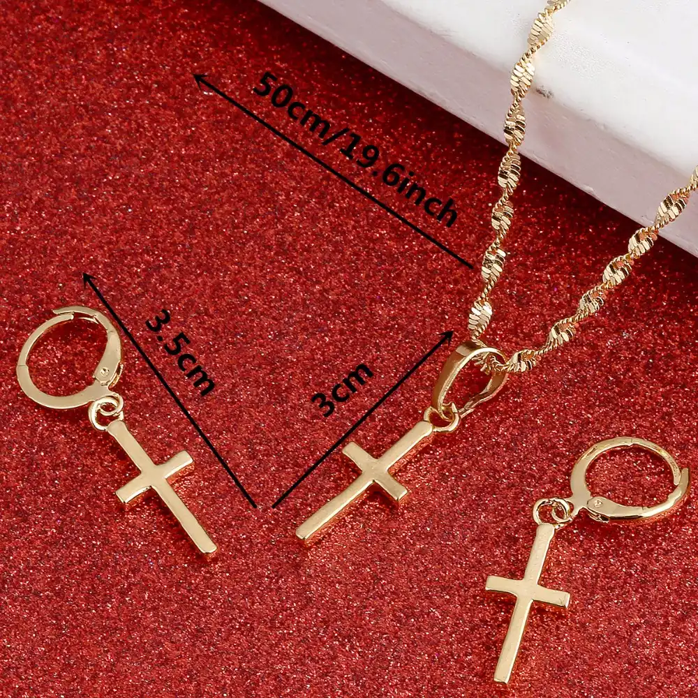 cross pendant earring