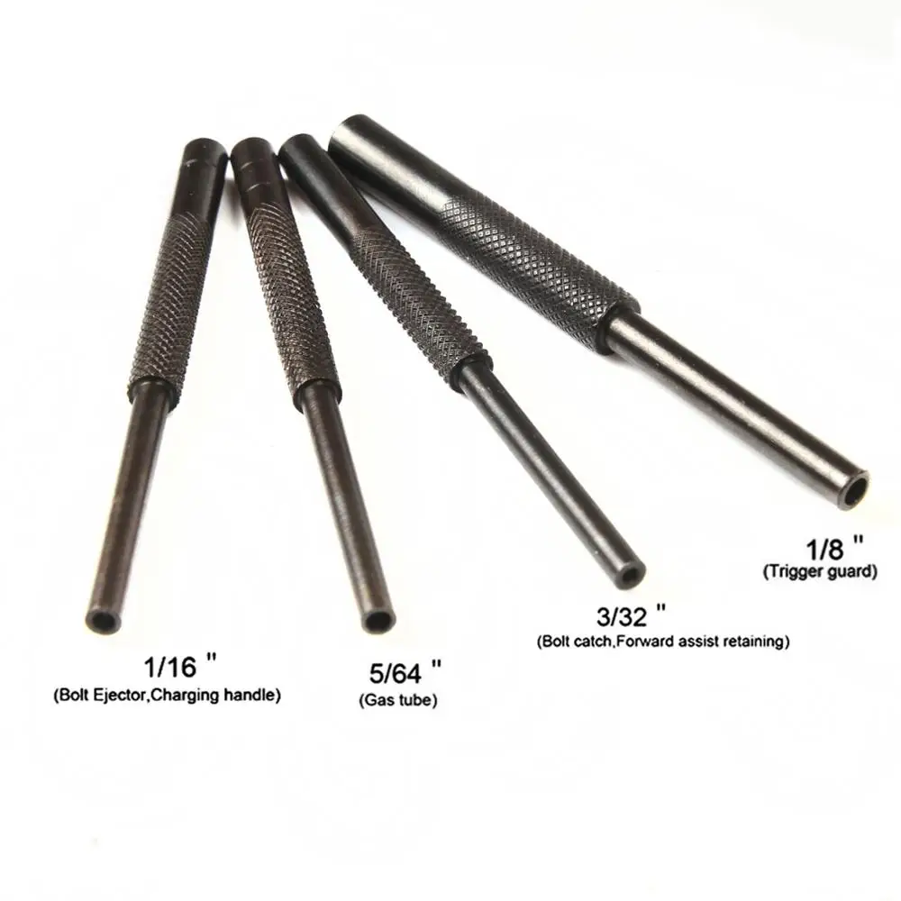 

4PCS/SET Steel Roll Pin Removal Kit Punch Starter Set Hollow End 1/16" 5/64" 3/32" 1/8"