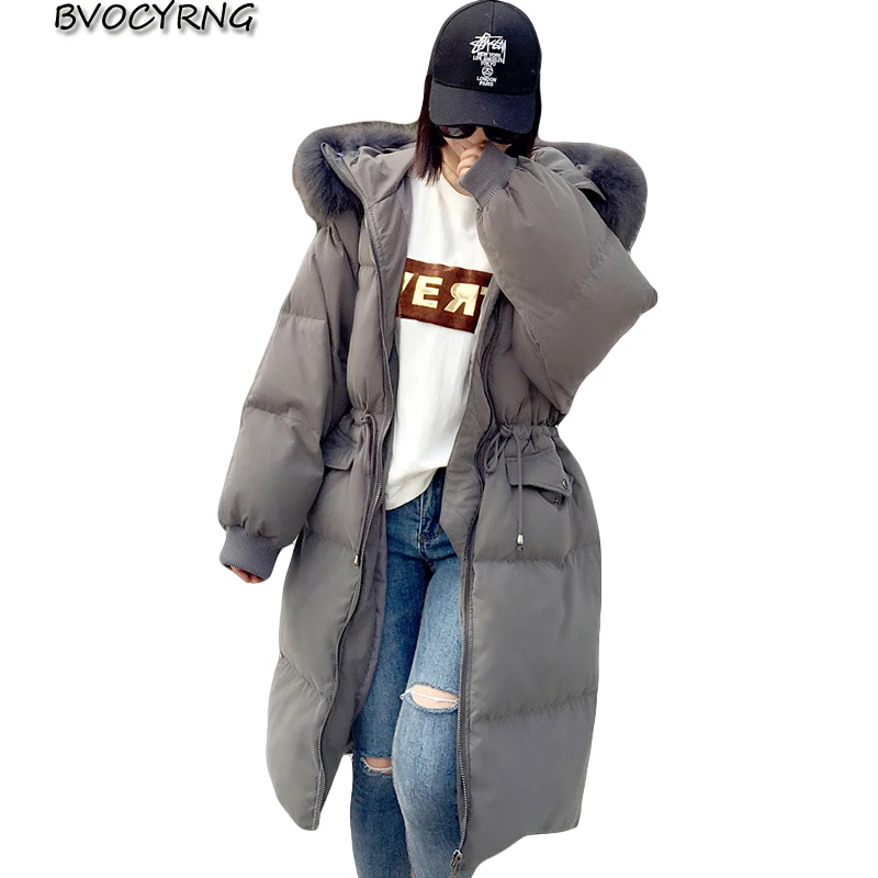 Cheveux De Doudoune Chantiers Haute Qualité Manteau Canard Duvet Hiver Grands Green army Lourds Survêtement Long gray Épais 2017new Femmes Lâche Black Parka Blanc Collier wFxEaqzO
