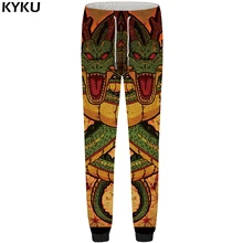 KYKU бренд Дракон шары штаны мужские брюки с животными Популярные винтажные перчатки Китай фитнес мужские тренировочные брюки повседневные Большие размеры