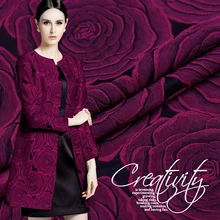 Фиолетовые розы Франция импорт модные жаккардовые ткани для платья пальто tissus telas tecido tissu au metre tela Рождество Ткань DIY