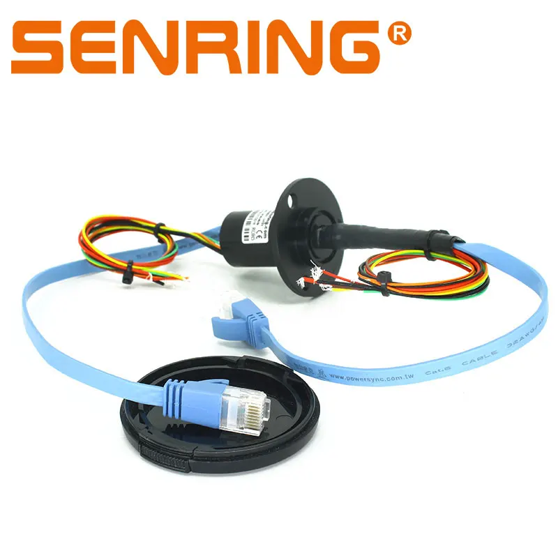 #^Special Price RJ45 Ethernet Connector 1 Channel 1000BaseT 6 Circuits 2A+2 Circuits 5A Capsule Ethernet Slip Ring with OD 22mm