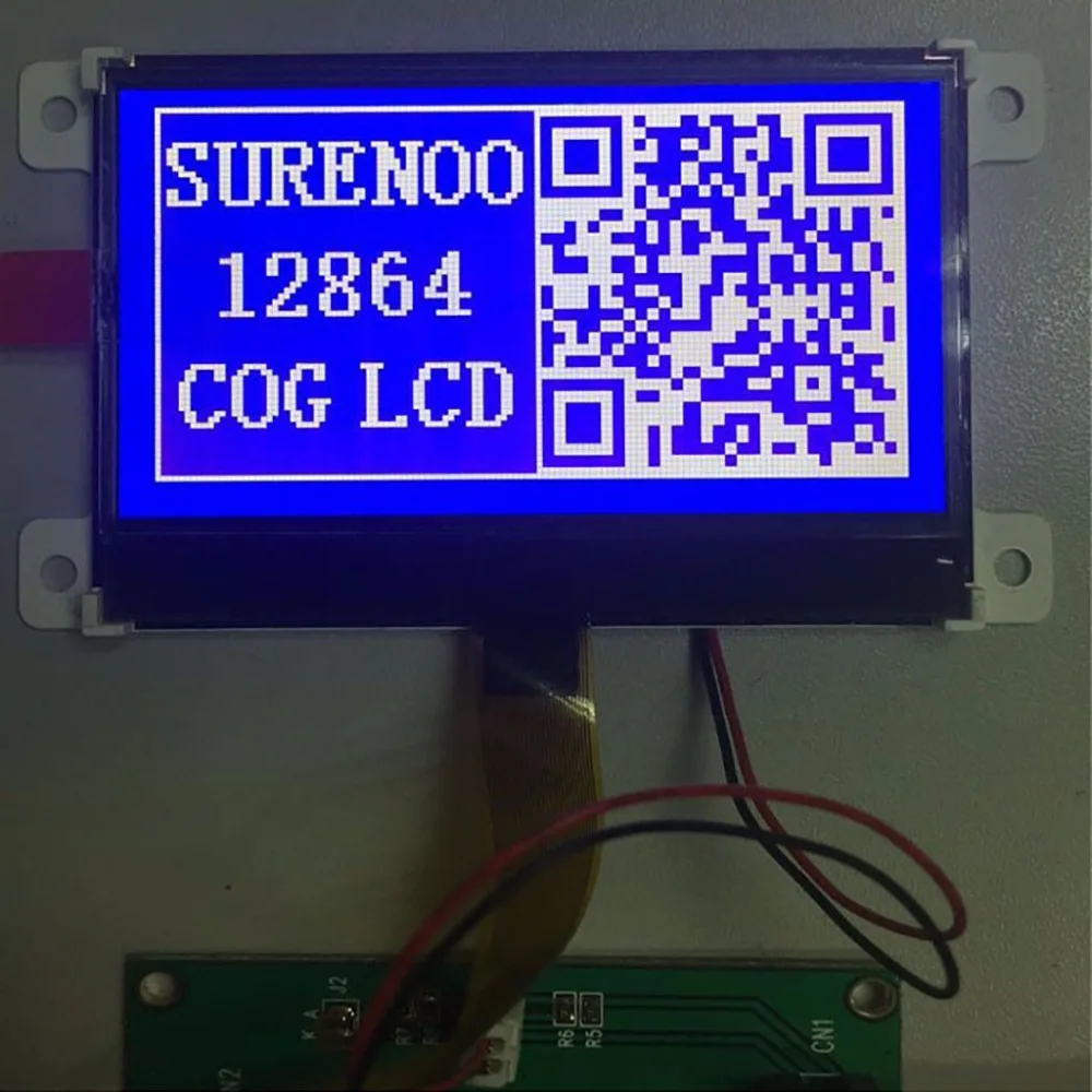 Синий Графический 12864 COG lcd модуль Дисплей с белой подсветкой встроенный ST765R(без сенсорной панели