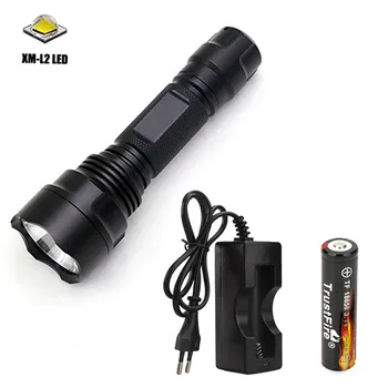 

C2-T60 Highlight L2 1200lm LED Flashlight set 18650 Flashlight Torch 3 Mode LED Lamp Torchlight w/ 18650 Battery + EU Charger