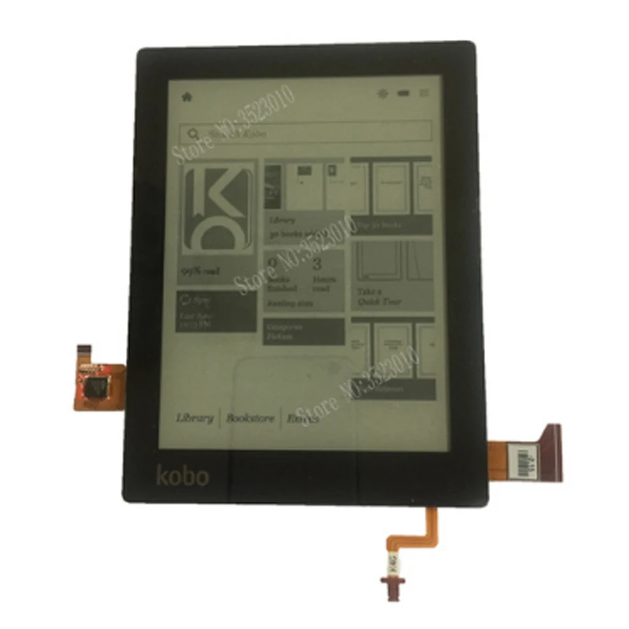 

100% original New 6" e-ink ED060XH3 touch+ Backlit E-ink Screen For kobo aura(non HD) 6.0 inch eReader LCD Display Free shipping