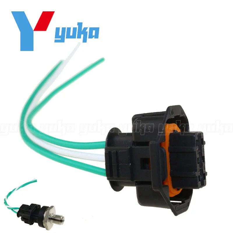 High Fuel Rail Pressure Sensor Connector Plug Parts 3 pin 1500Bar