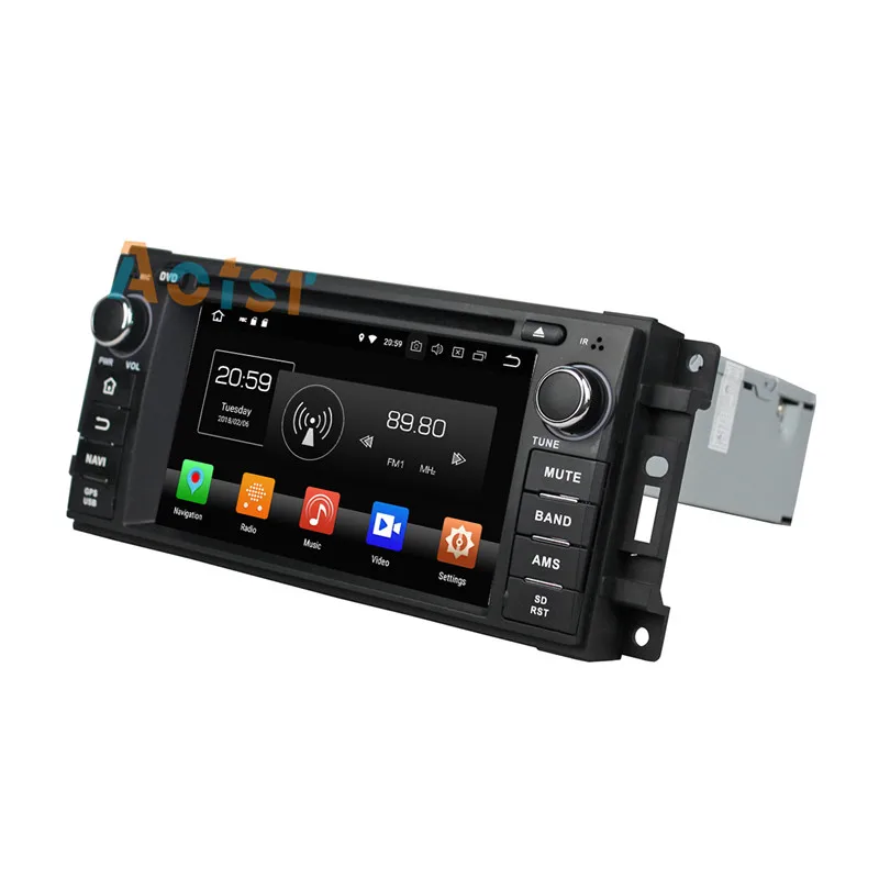 Discount IPS Screen Android 8.0 4+32G Car multimedia dvd player head unit For Sebring/300C/Jeep/Grand Cherokee/Compa GPS Navigation radio 6