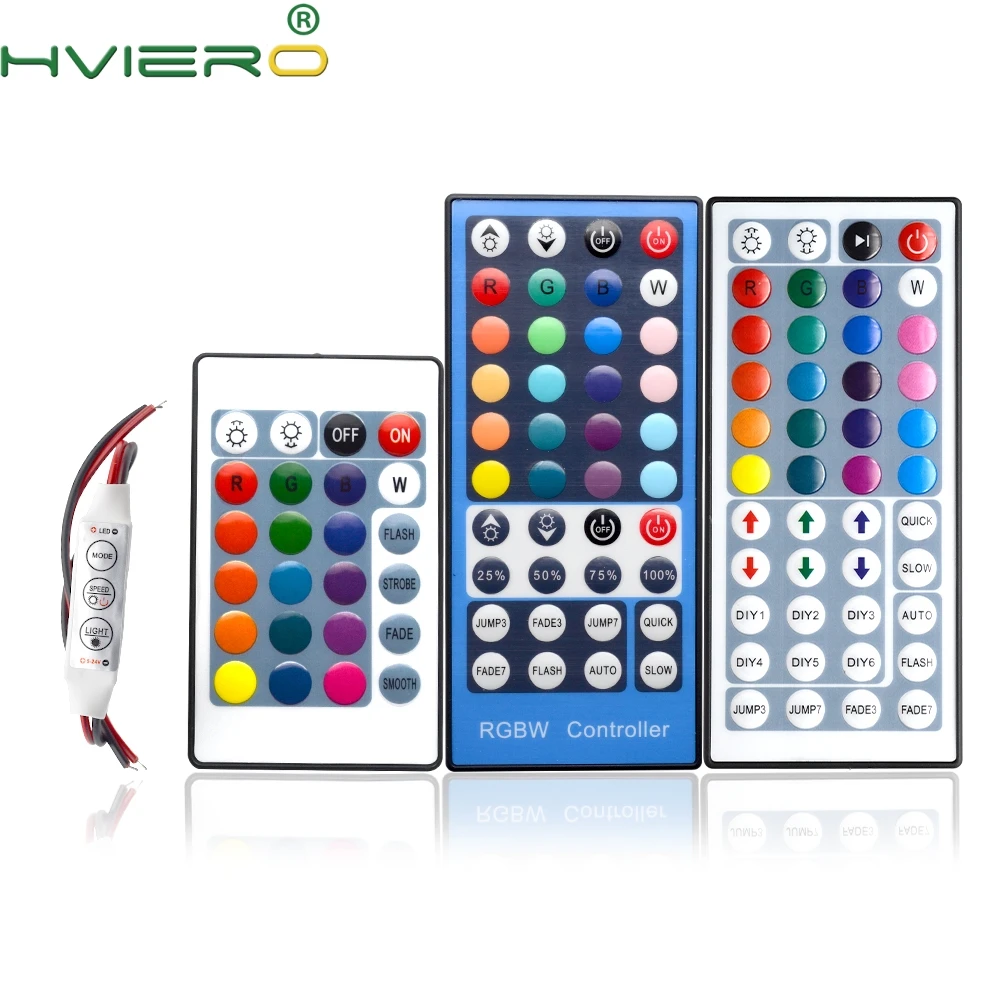 

RGB LED Lights 24Keys 44Keys IR Controller Remote Dimmer Input DC 12V 3-5A For RGB SMD 3528 5050 2835 LED Strip Holiday Lighting