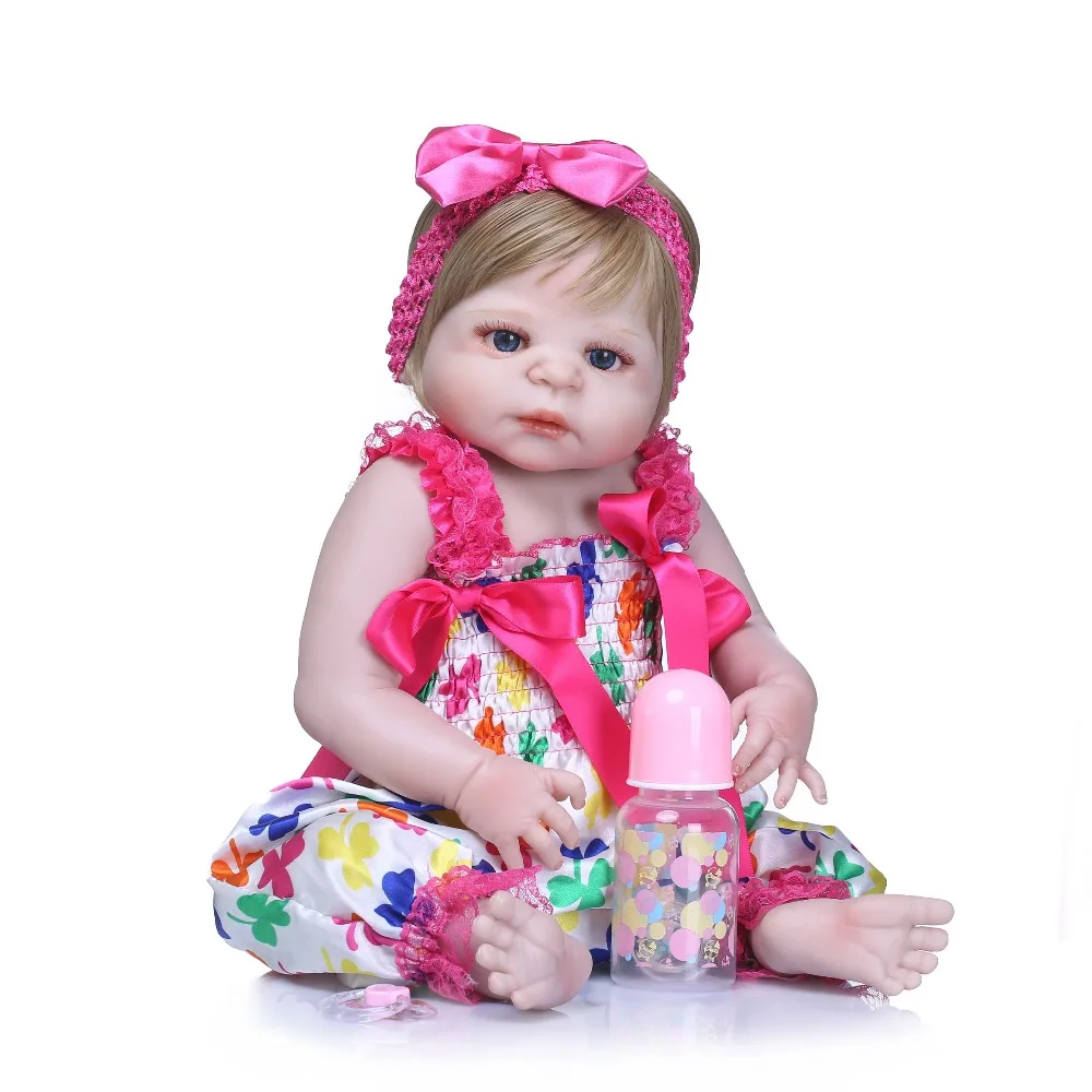 NPK силиконовые Reborn Baby Doll игрушечные лошадки реалистичные мягкие виниловые новорожденных 48 см кукла подарок на день рождения для девочек Brinquedos