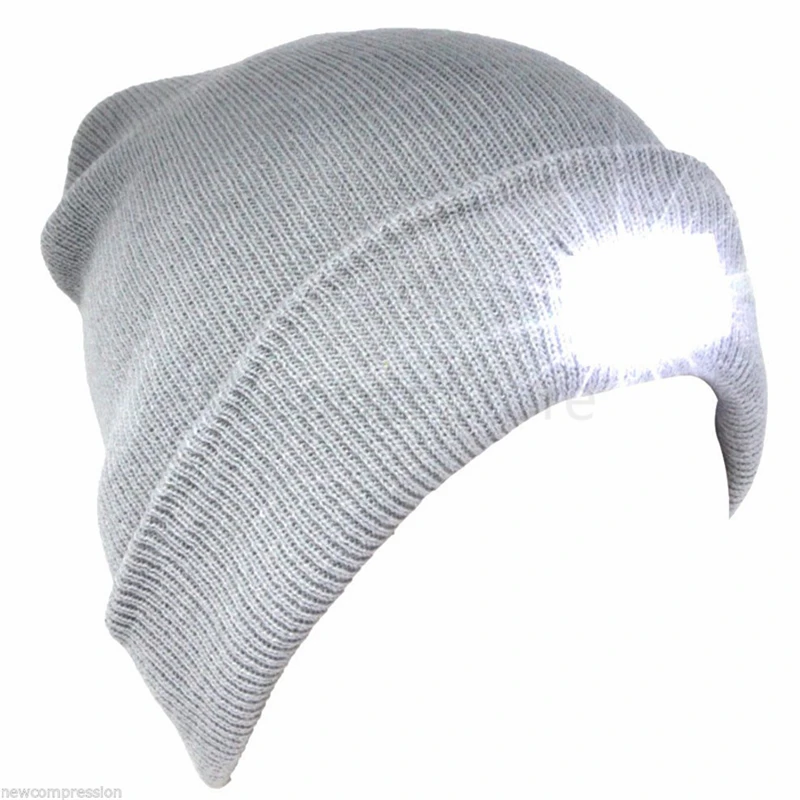 Кепки унисекс Мода 5LED освещенная светящаяся, для клуба вечерние теплый шерстяной трикотажный зимняя шапочка головной убор для кемпинга вечерние ночные ходовые принадлежности